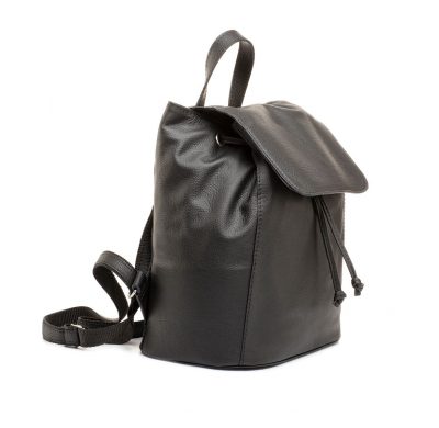Moderný kožený ruksak z pravej hovädzej kože č.8659 v čiernej farbe (1)